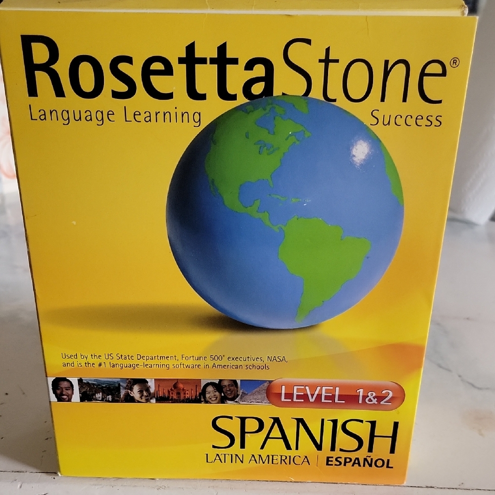 Rosetta Stone Spanish Level 1 & 2 Language Learning Software